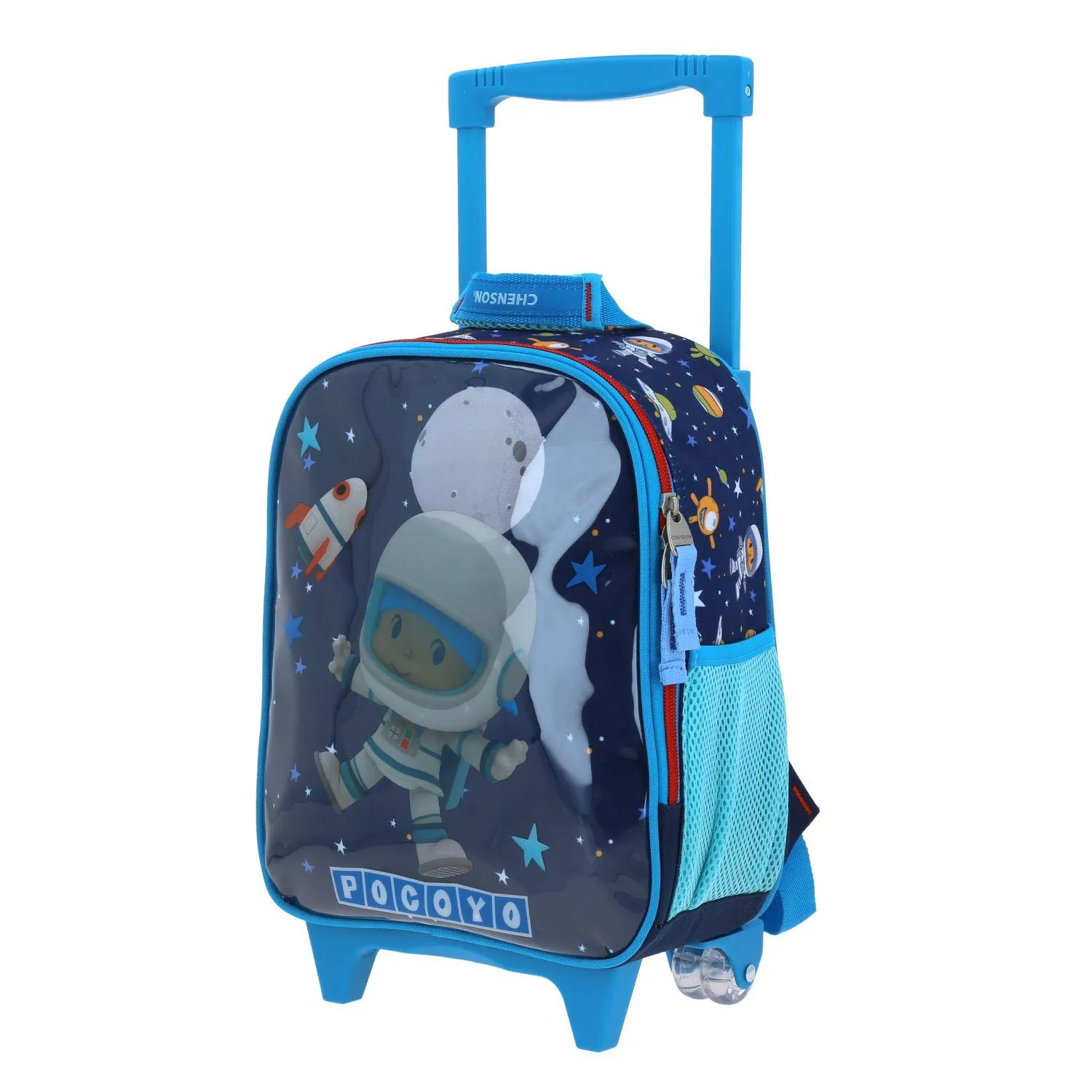 Mochila Con Ruedas Azul Pocoyo Chica Para Nio Chenson Aut