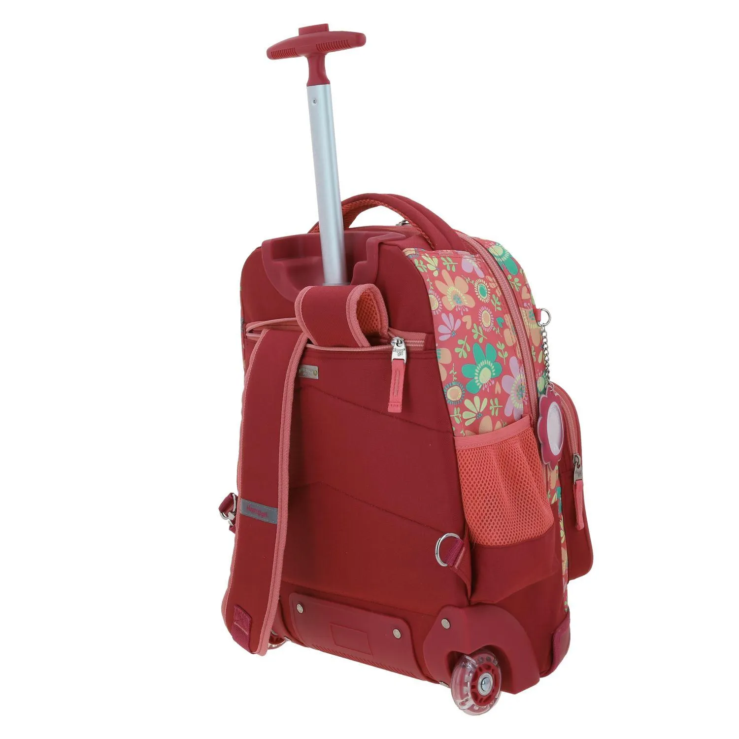 Mochila Con Ruedas Rosa Grande Para Nia Happy Girl By Chenson Floris