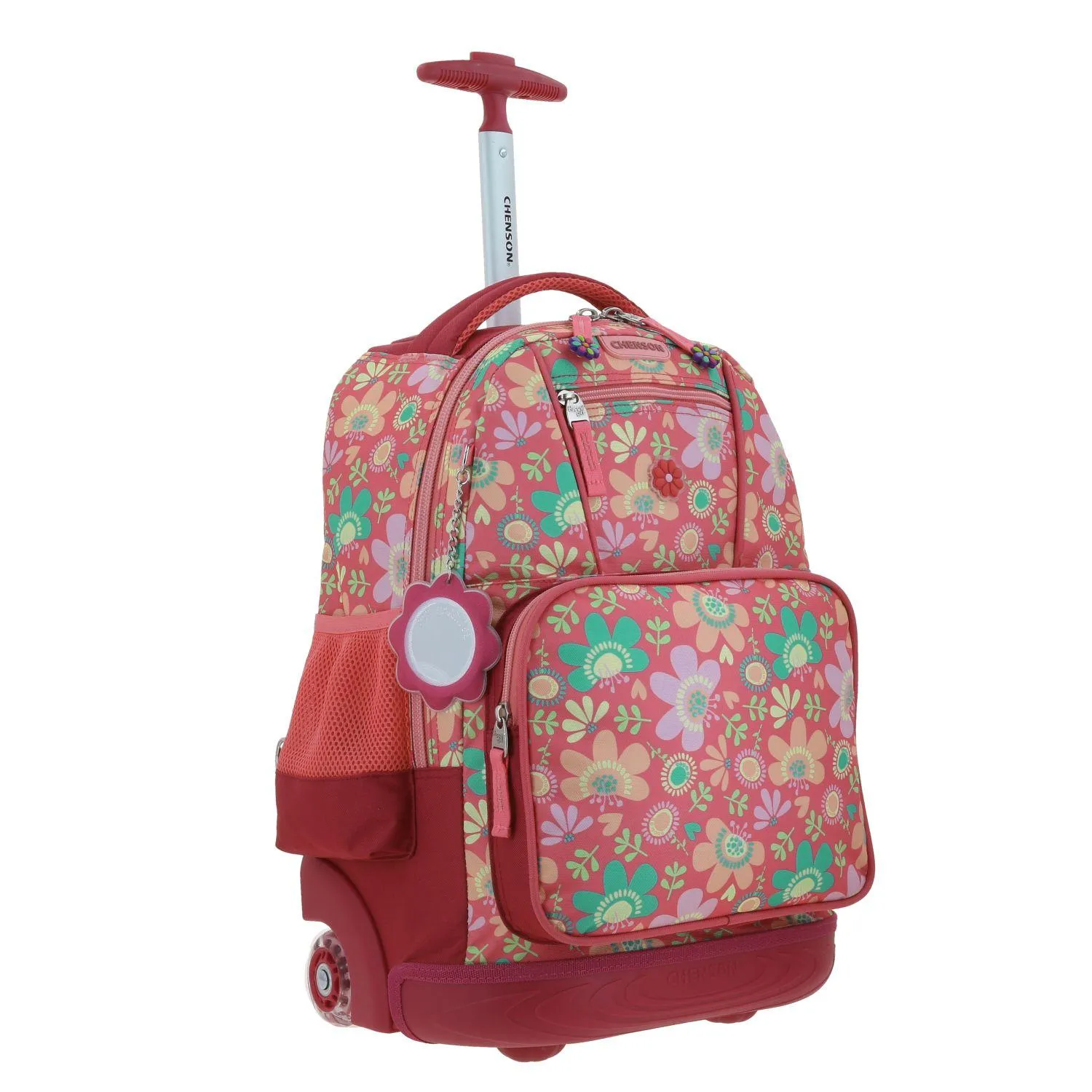 Mochila Con Ruedas Rosa Grande Para Nia Happy Girl By Chenson Floris