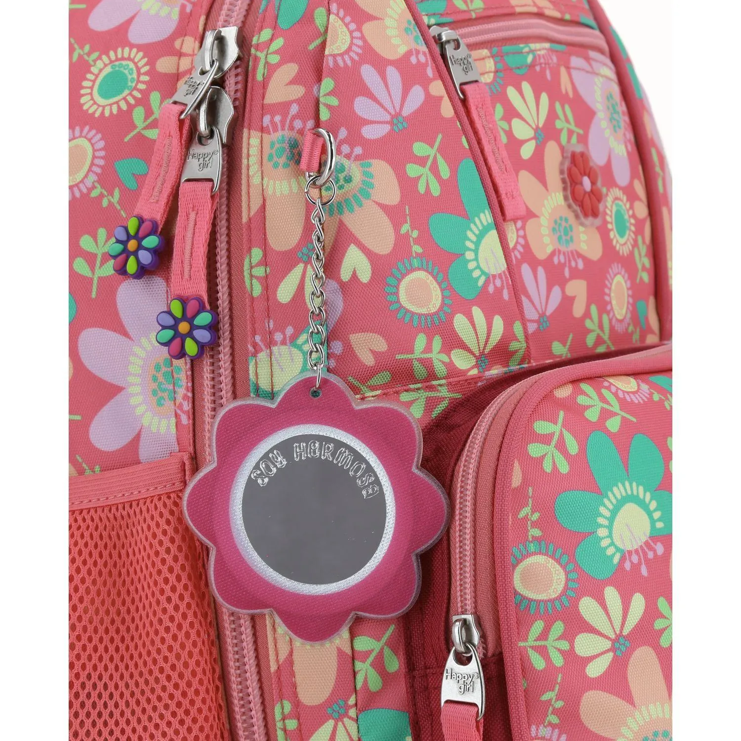 Mochila Con Ruedas Rosa Grande Para Nia Happy Girl By Chenson Floris