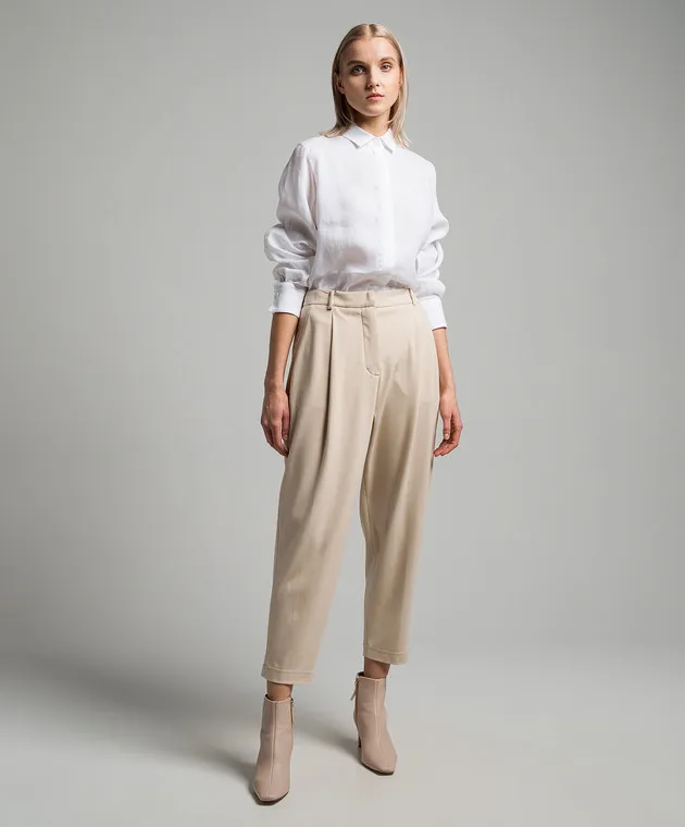 MooRER Beige pants CEYLAN