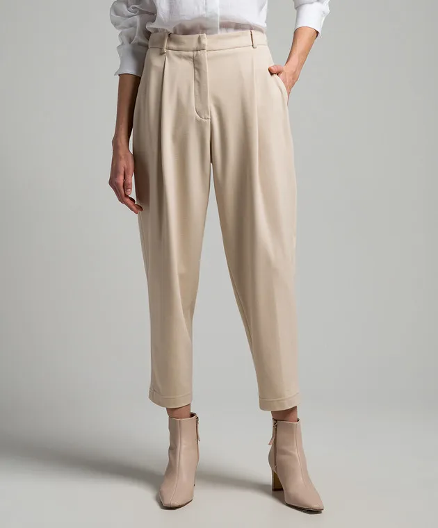 MooRER Beige pants CEYLAN