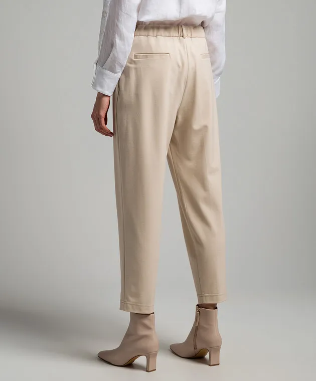 MooRER Beige pants CEYLAN