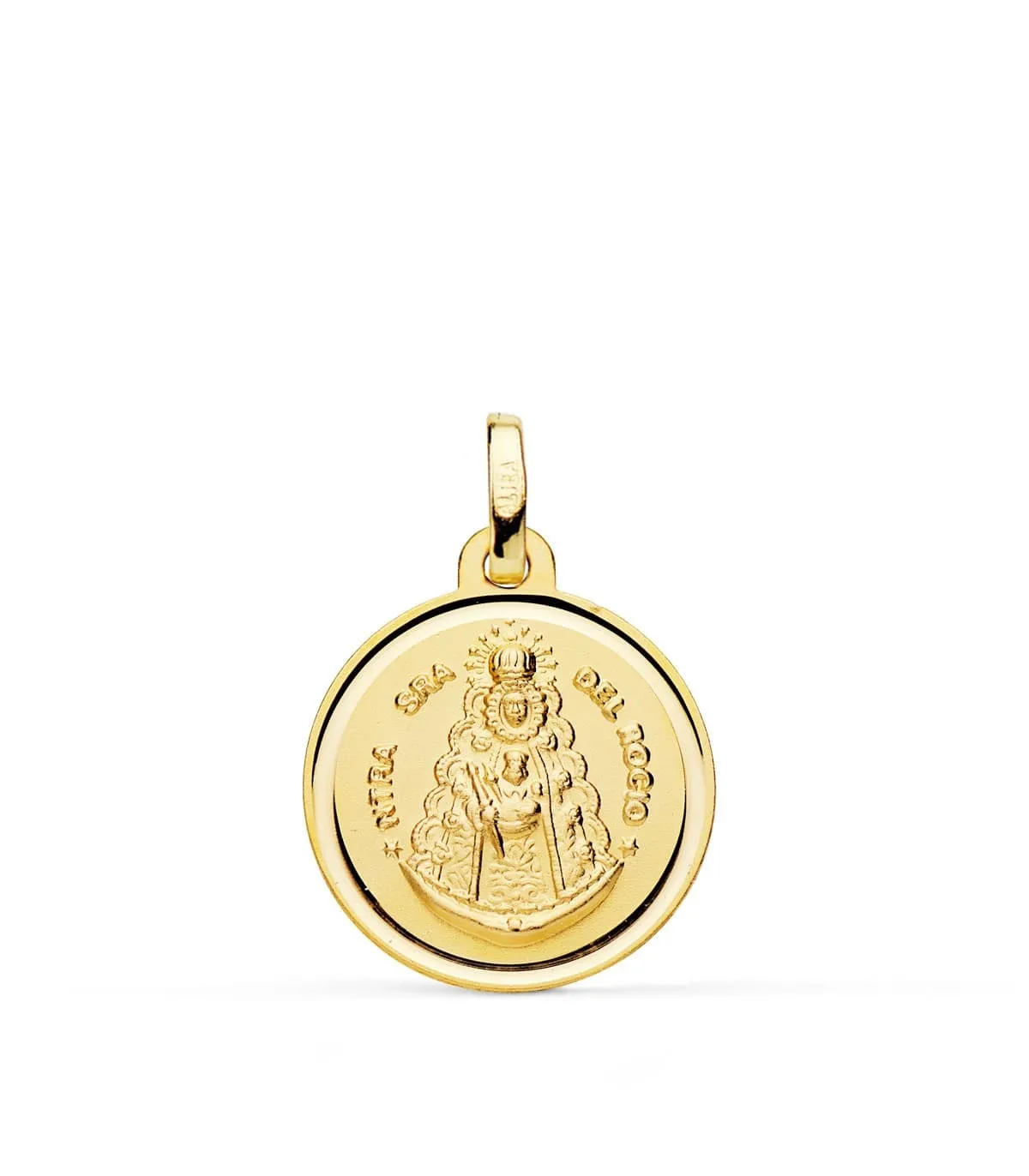 Médaille Vierge du Rocío Or 18K Biseau 18 mm