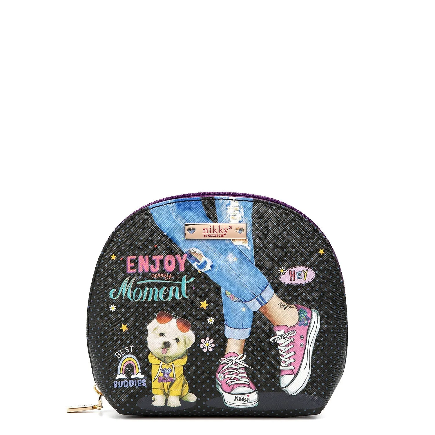 NIKKY Zip Around Cosmetic Pouch Neceser Con Cremallera