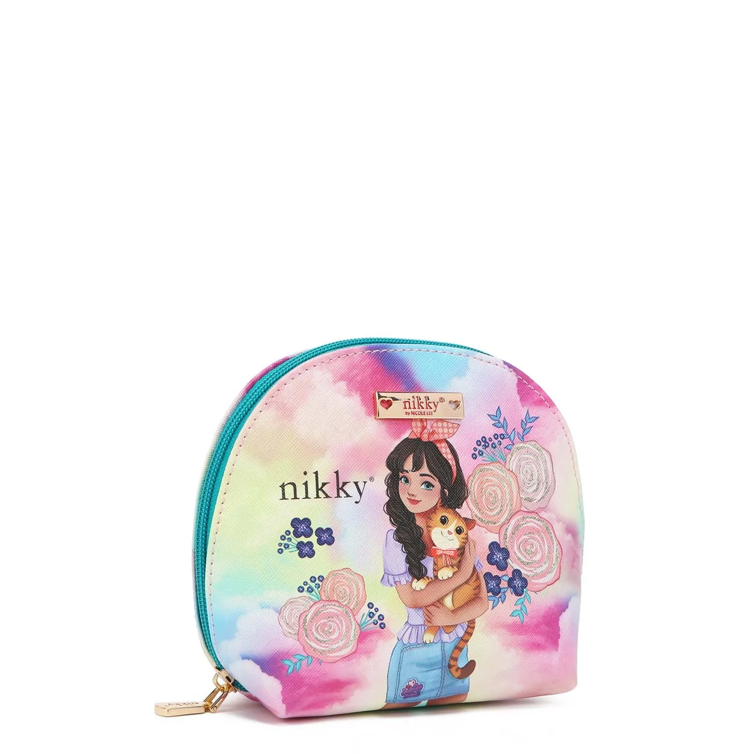 NIKKY Zip Around Cosmetic Pouch Neceser Con Cremallera