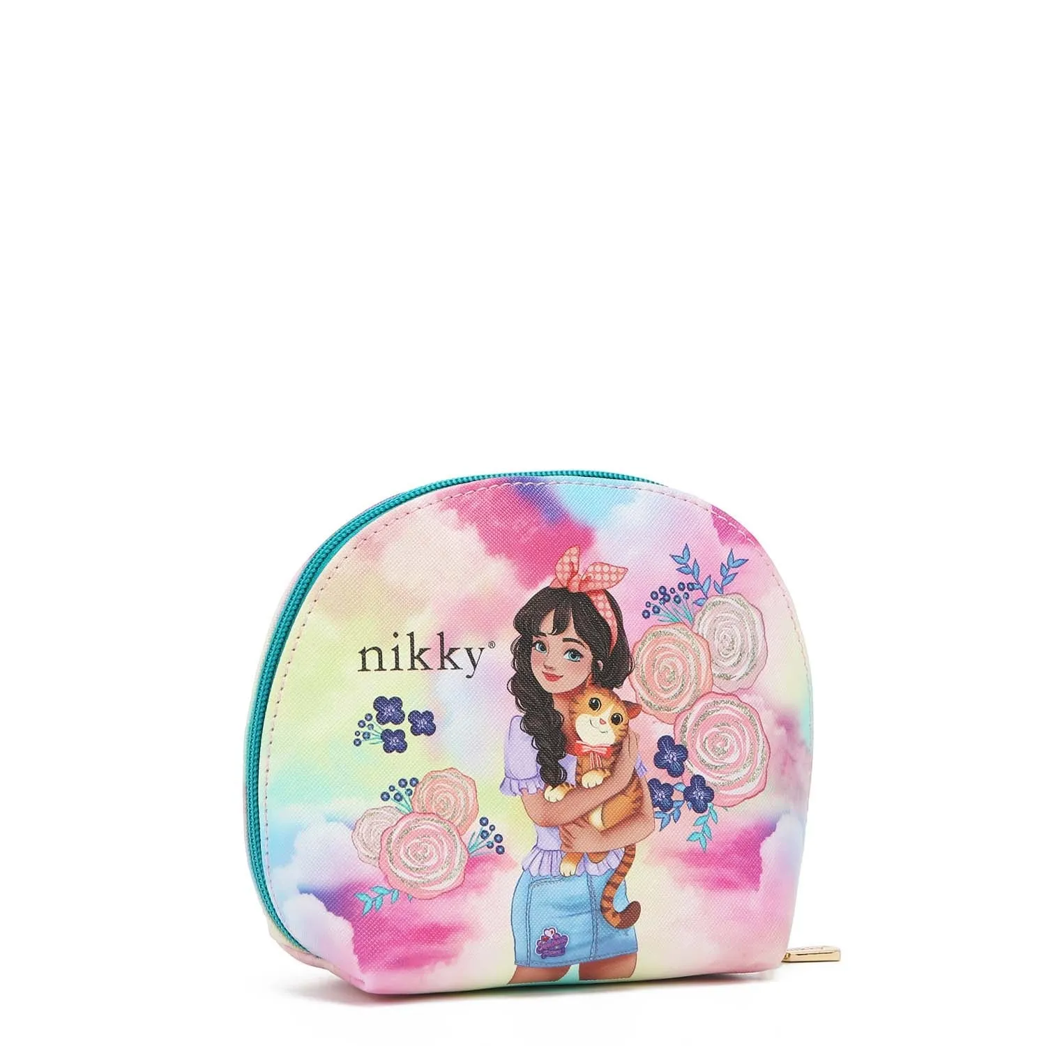 NIKKY Zip Around Cosmetic Pouch Neceser Con Cremallera