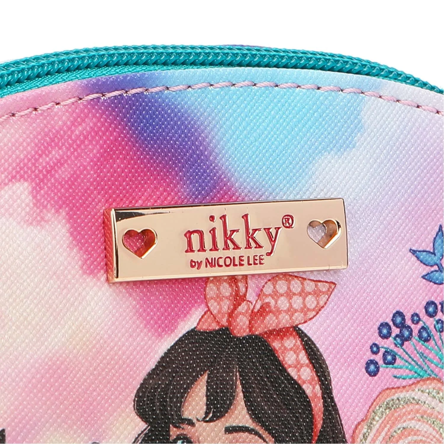 NIKKY Zip Around Cosmetic Pouch Neceser Con Cremallera