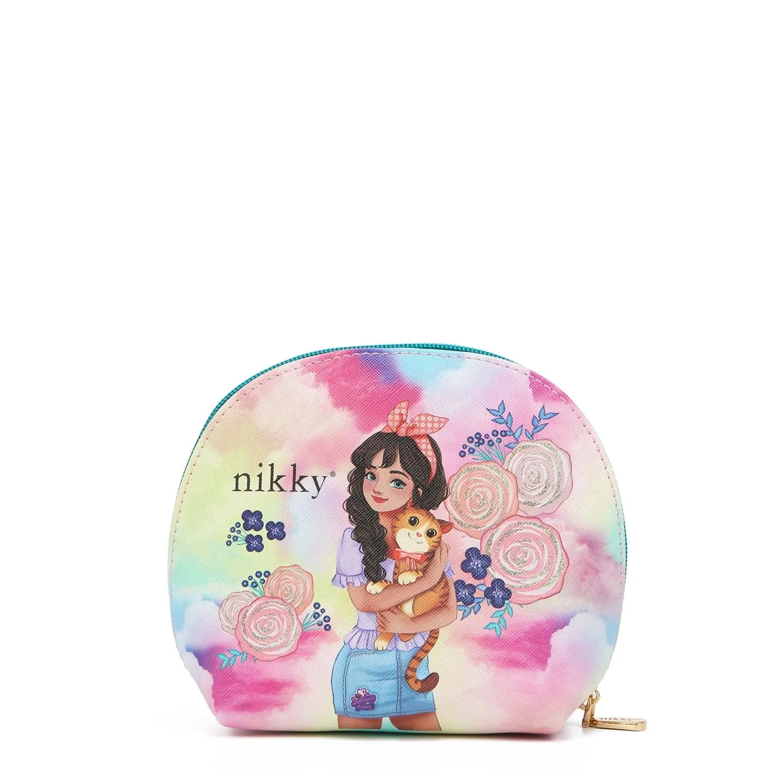 NIKKY Zip Around Cosmetic Pouch Neceser Con Cremallera