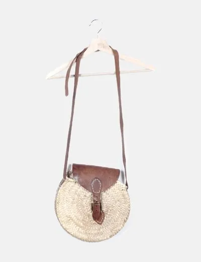 NoName Bolso beige rafia