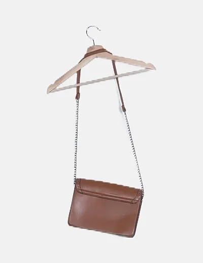 NoName Bolso satchel marrón tachas