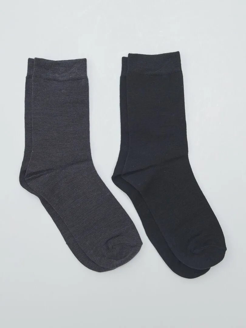 Pack de 2 pares de calcetines - negro