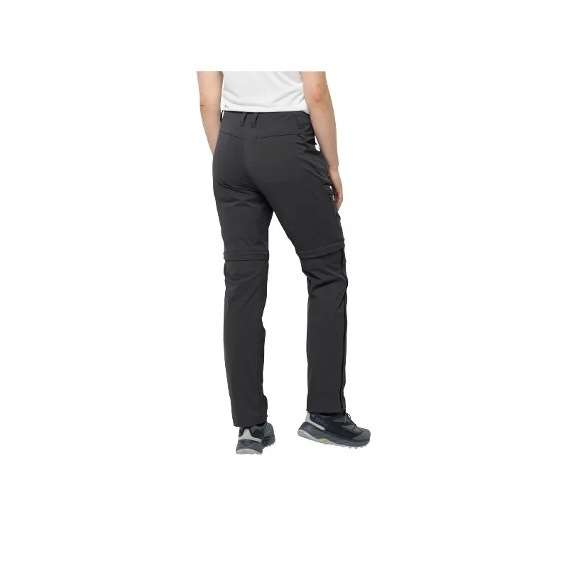 Pantalones de mujer JACK WOLSKINS Glastal zip away (Negro)