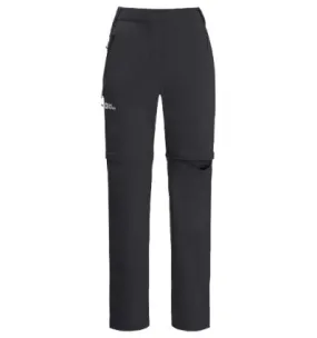 Pantalones de mujer JACK WOLSKINS Glastal zip away (Negro)