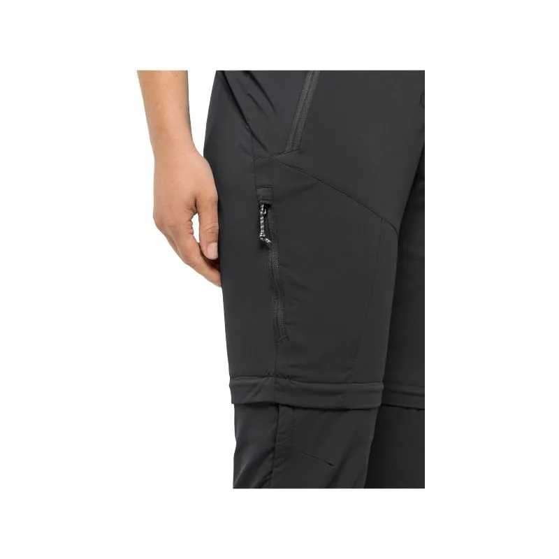 Pantalones de mujer JACK WOLSKINS Glastal zip away (Negro)