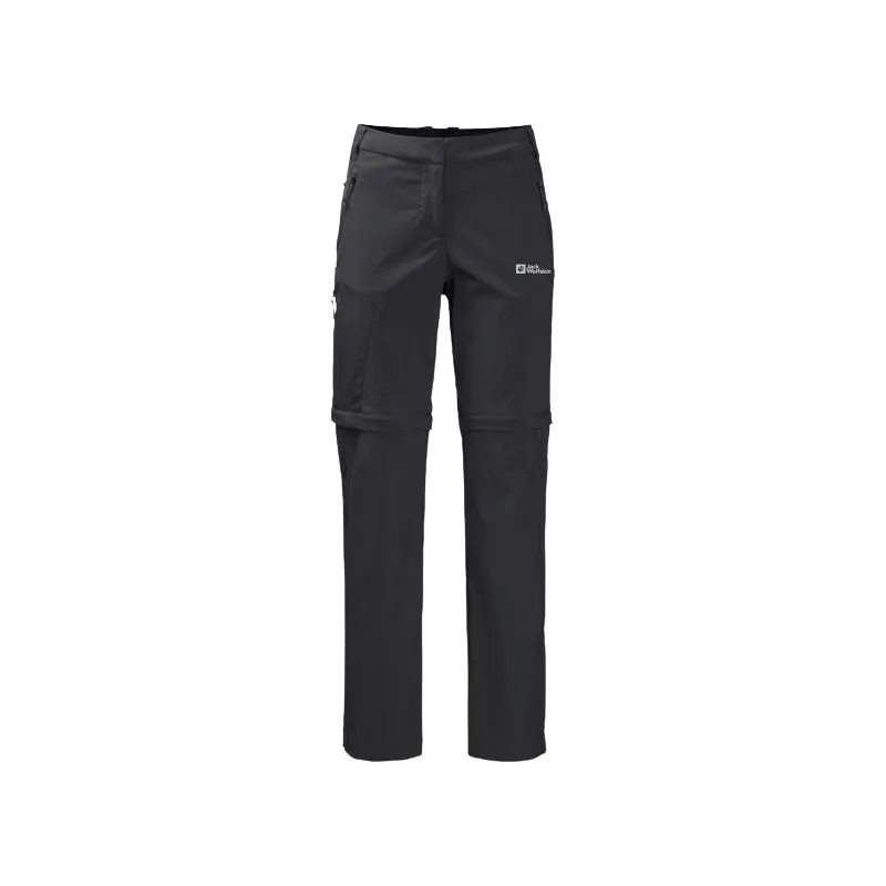 Pantalones de mujer JACK WOLSKINS Glastal zip away (Negro)