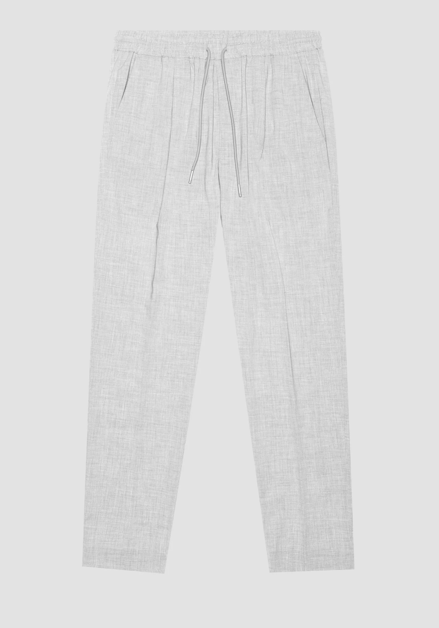 PANTALÓN REGULAR FIT «NEIL» DE MEZCLA DE VISCOSA CON CINTURA ELÁSTICA Y CORDÓN DE AJUSTE