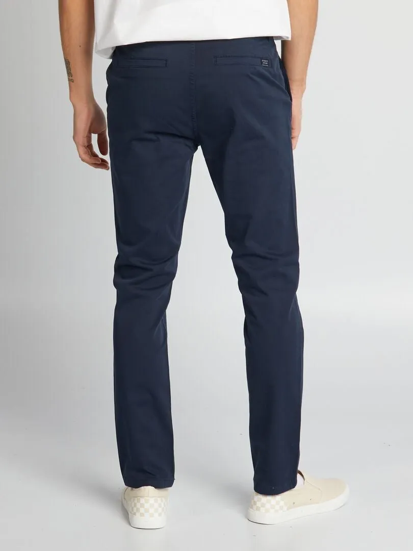 Pantalón chino liso - AZUL