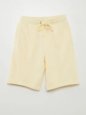 Pantalón corto ligero de chándal liso - AMARILLO