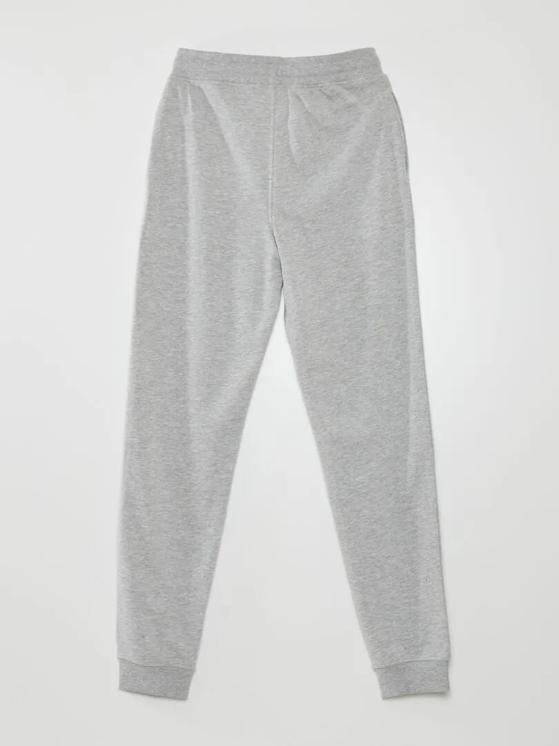 Pantalón de jogging de tejido de chándal - GRIS