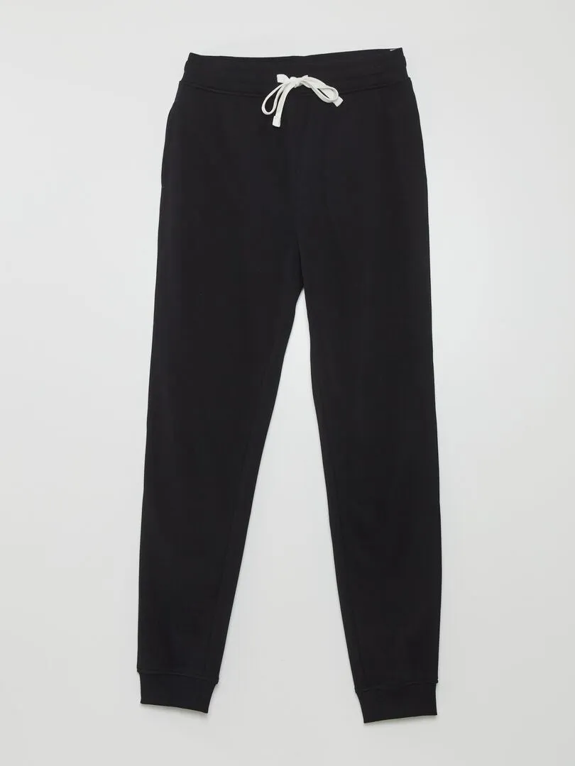 Pantalón de jogging de tejido de chándal - negro