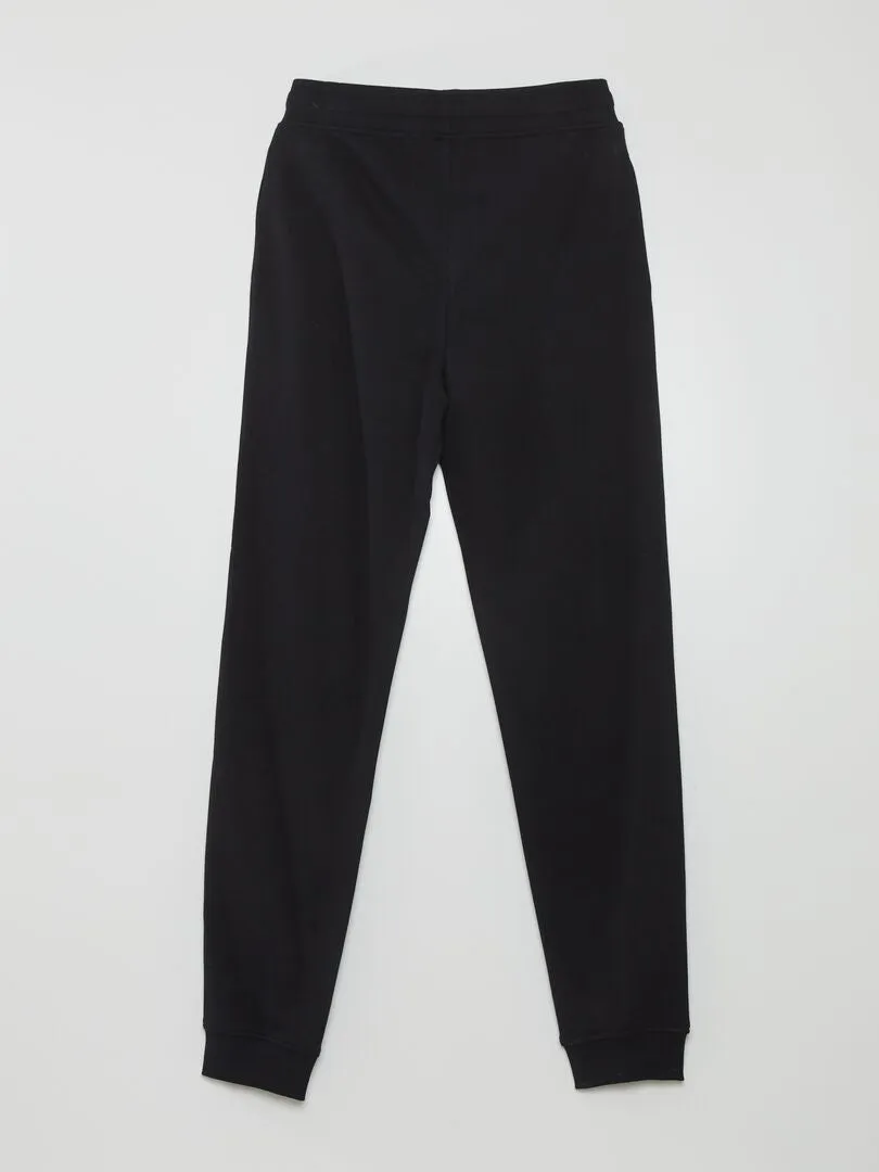 Pantalón de jogging de tejido de chándal - negro