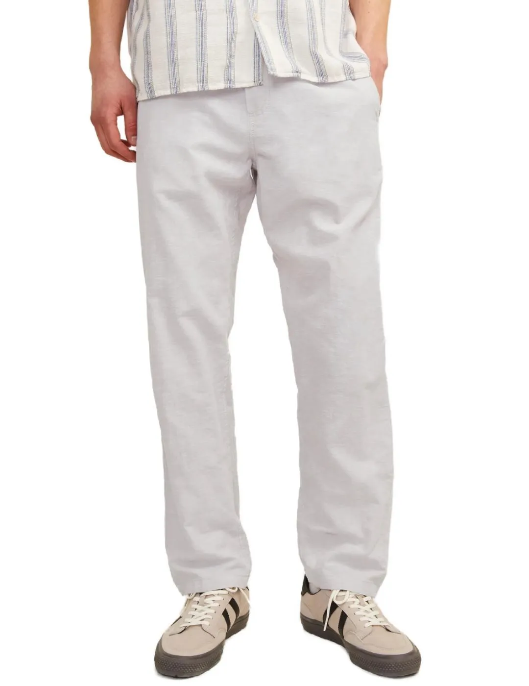 Pantalón Jack&Jones Jogger beige de lino para hombre