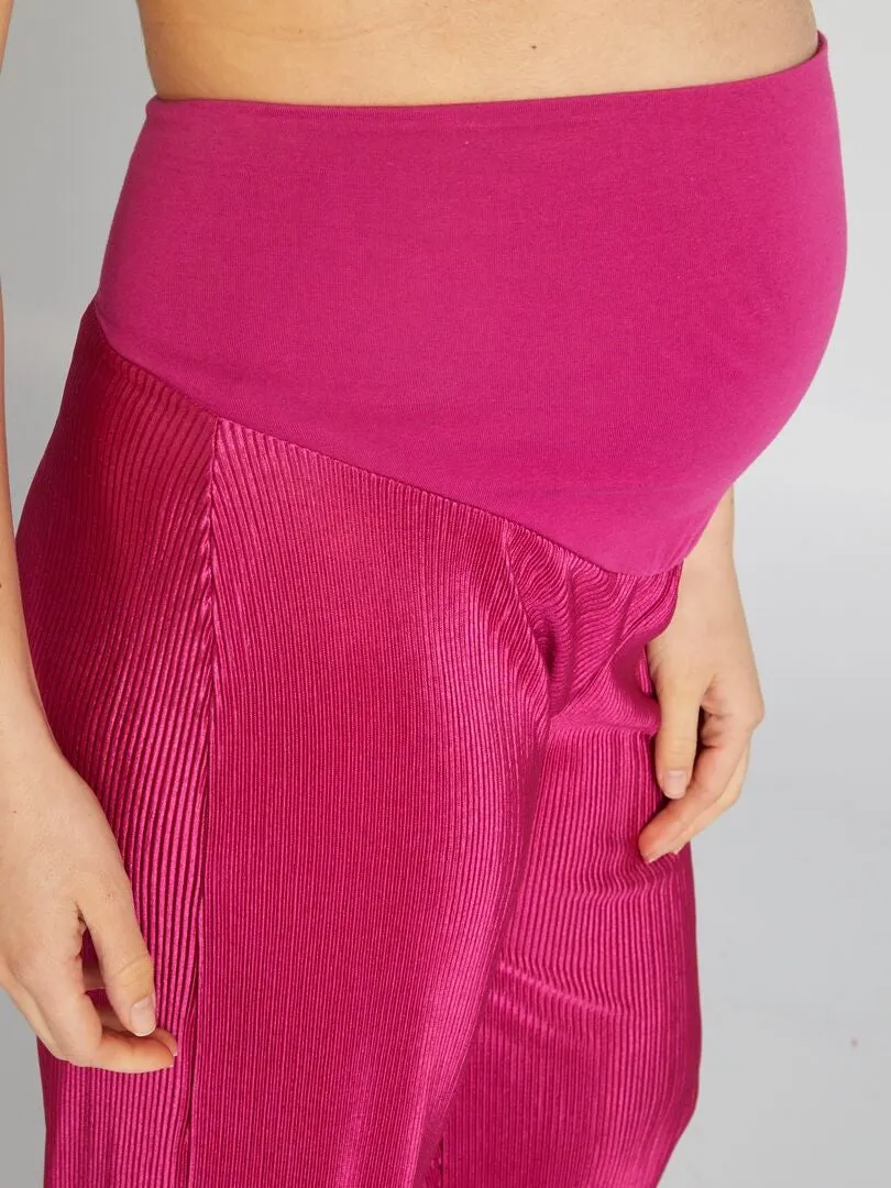 Pantalón premamá con cintura elástica - ROSA