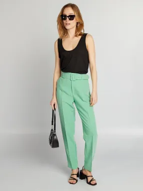 Pantalón tapered vaporoso - VERDE