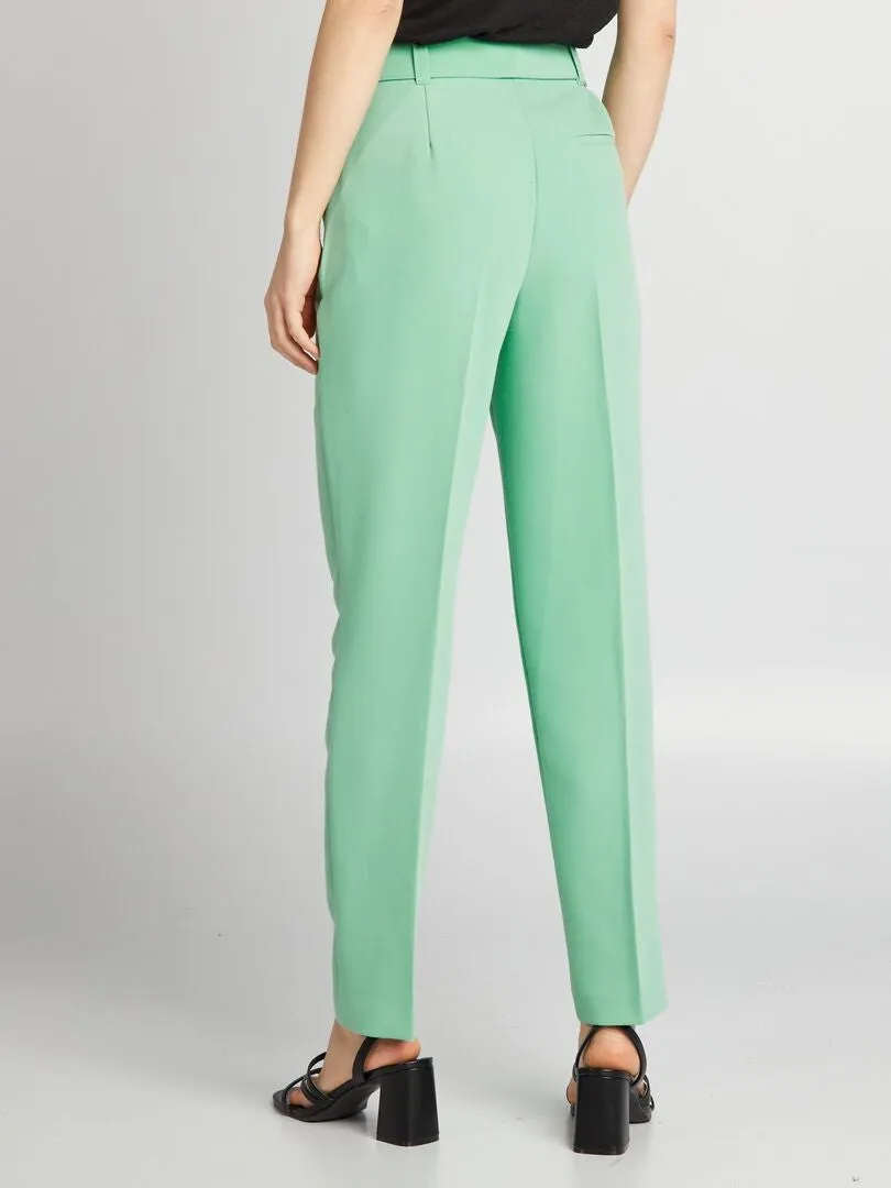 Pantalón tapered vaporoso - VERDE