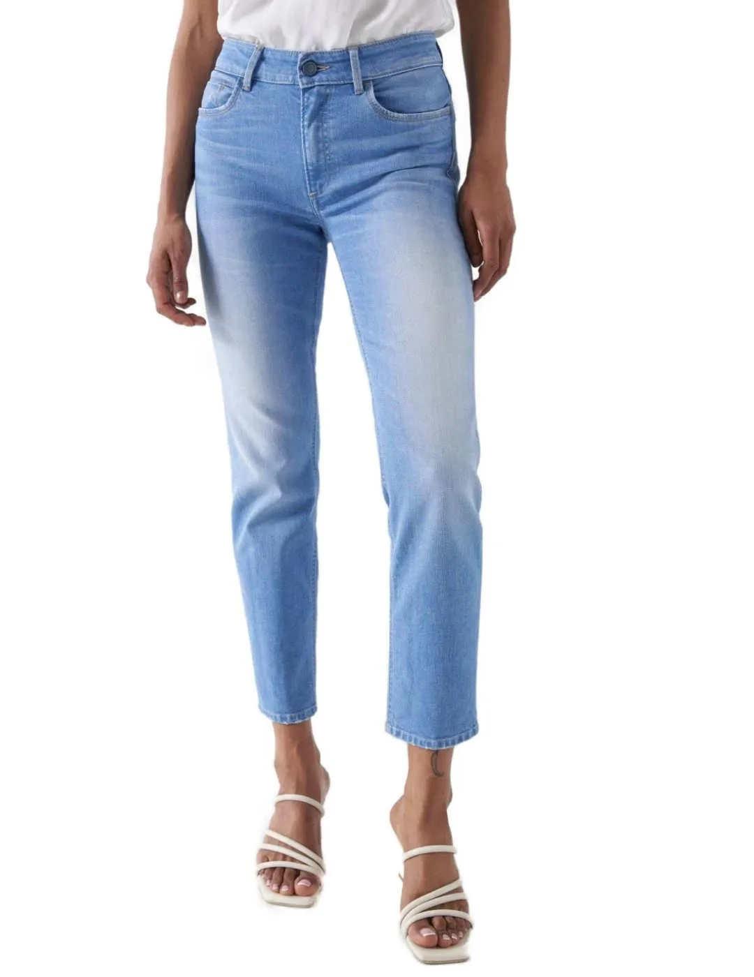 Pantalón vaquero Salsa Destiny cropped slim push up de mujer