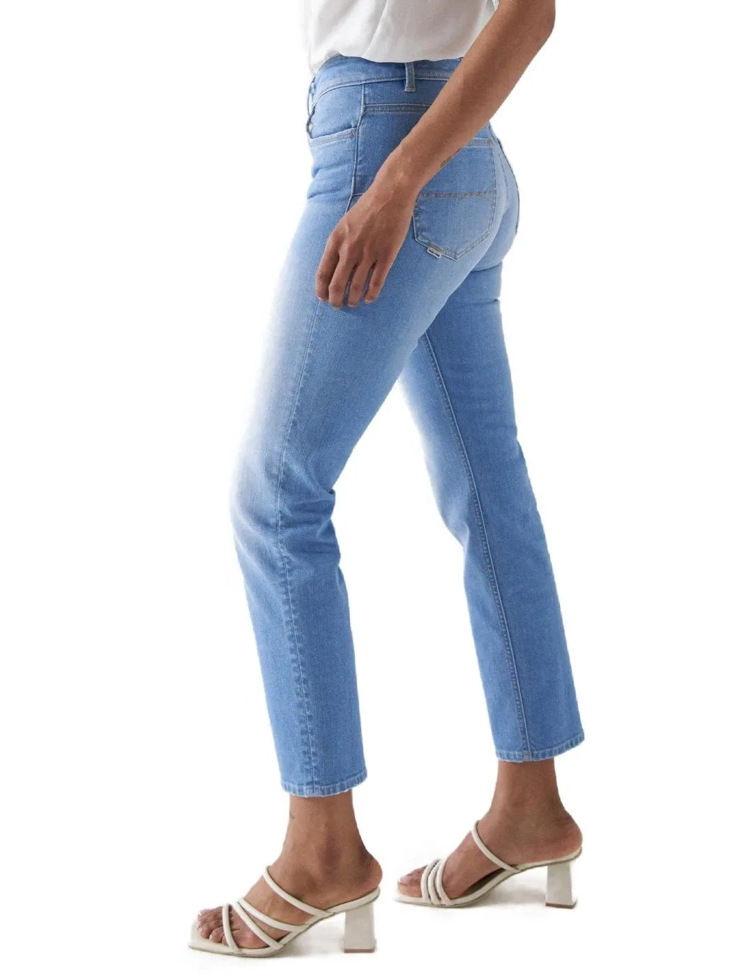 Pantalón vaquero Salsa Destiny cropped slim push up de mujer