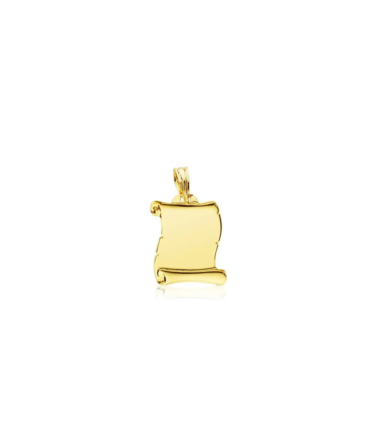 Parchemin Pendentif RH Or Jaune 18K 18 mm