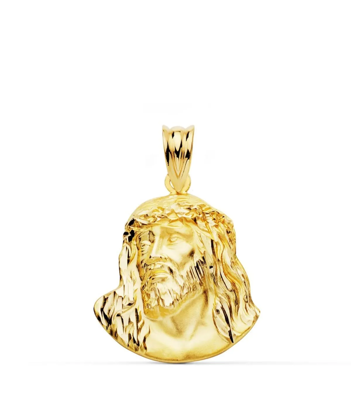 Pendentif Portrait Christ en Or 18K 23mm