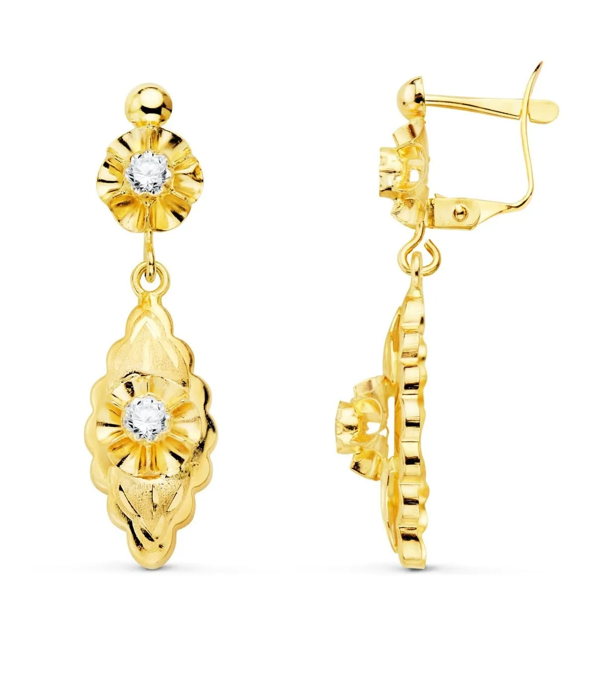 Pendientes Cubanas Oro 18K 31mm