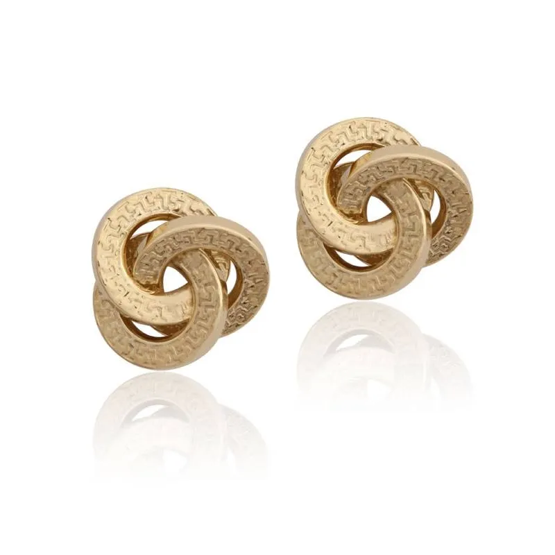 Pendientes oro 18k triple greco