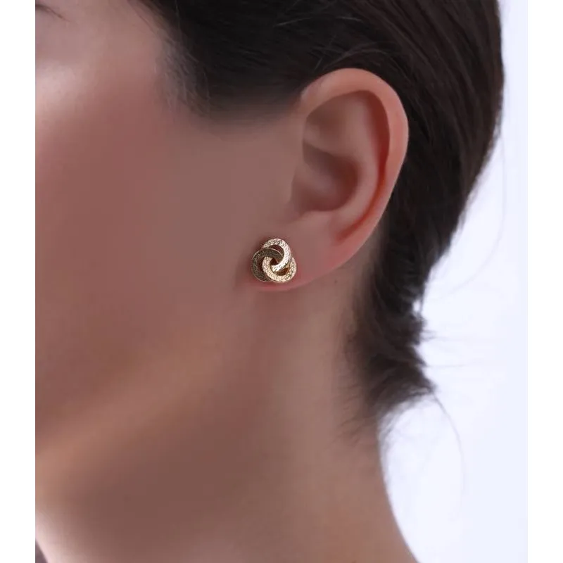 Pendientes oro 18k triple greco