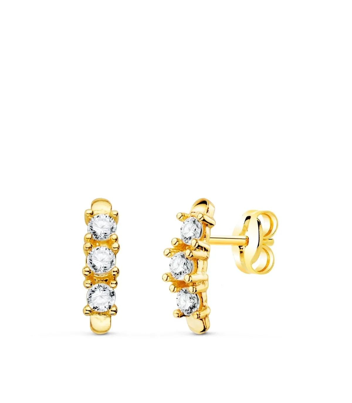 Pendientes Trilogy Oro Amarillo 18K