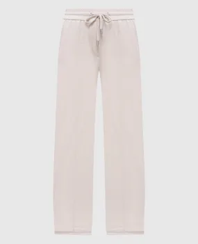 Peserico Beige pants with a logo