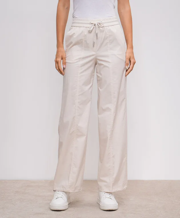 Peserico Beige pants with a logo