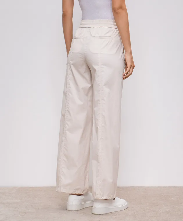 Peserico Beige pants with a logo