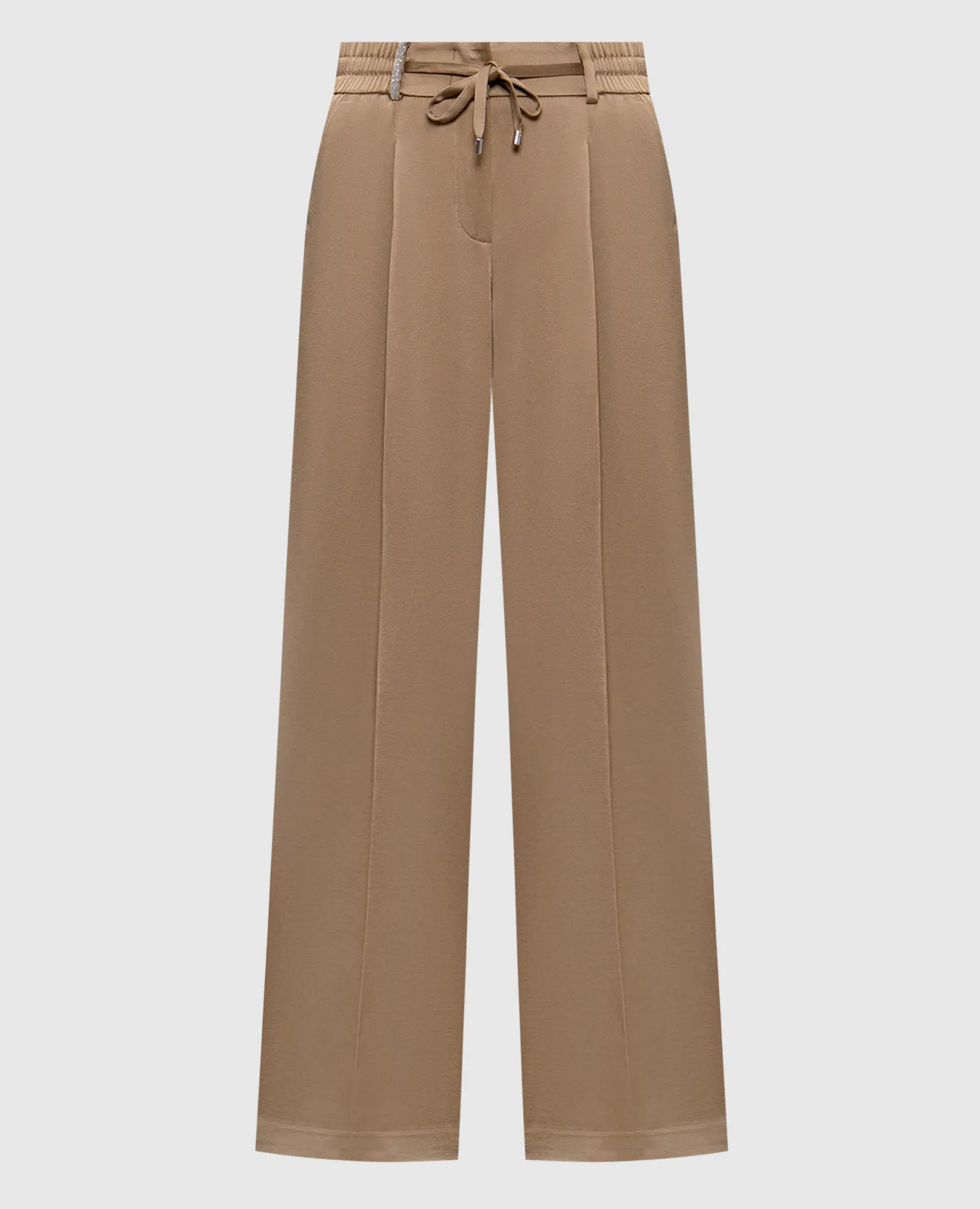 Peserico Beige pants with monil chain