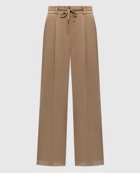 Peserico Beige pants with monil chain