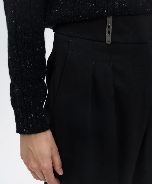 Peserico Black pants with wool