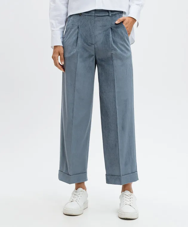 Peserico Blue corduroy pants