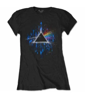 PINK FLOYD Dark Side Of The Moon Blue Splatter Camiseta Licencia oficial Chica RockOff GDAPFTS01LB