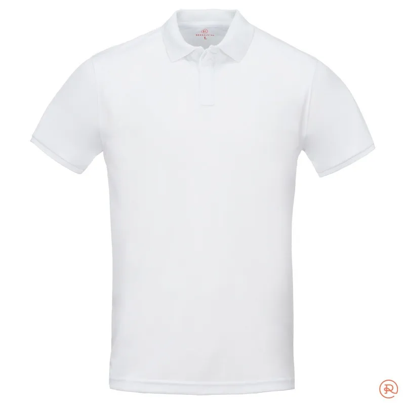 Polo de caballero 100% poliéster piqué blanco Lauren - Roger