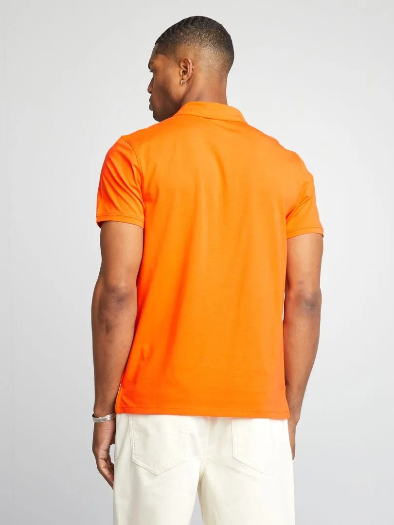 Polo elástico slim fit - NARANJA