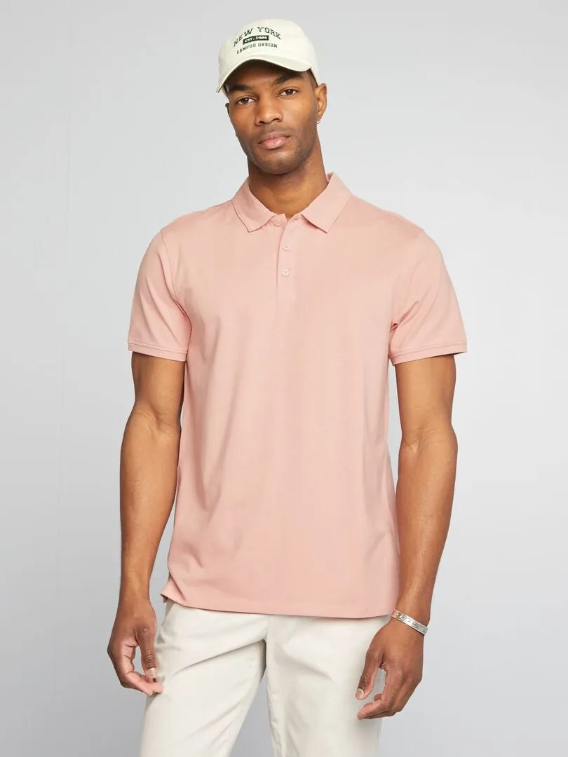 Polo elástico slim fit - ROSA