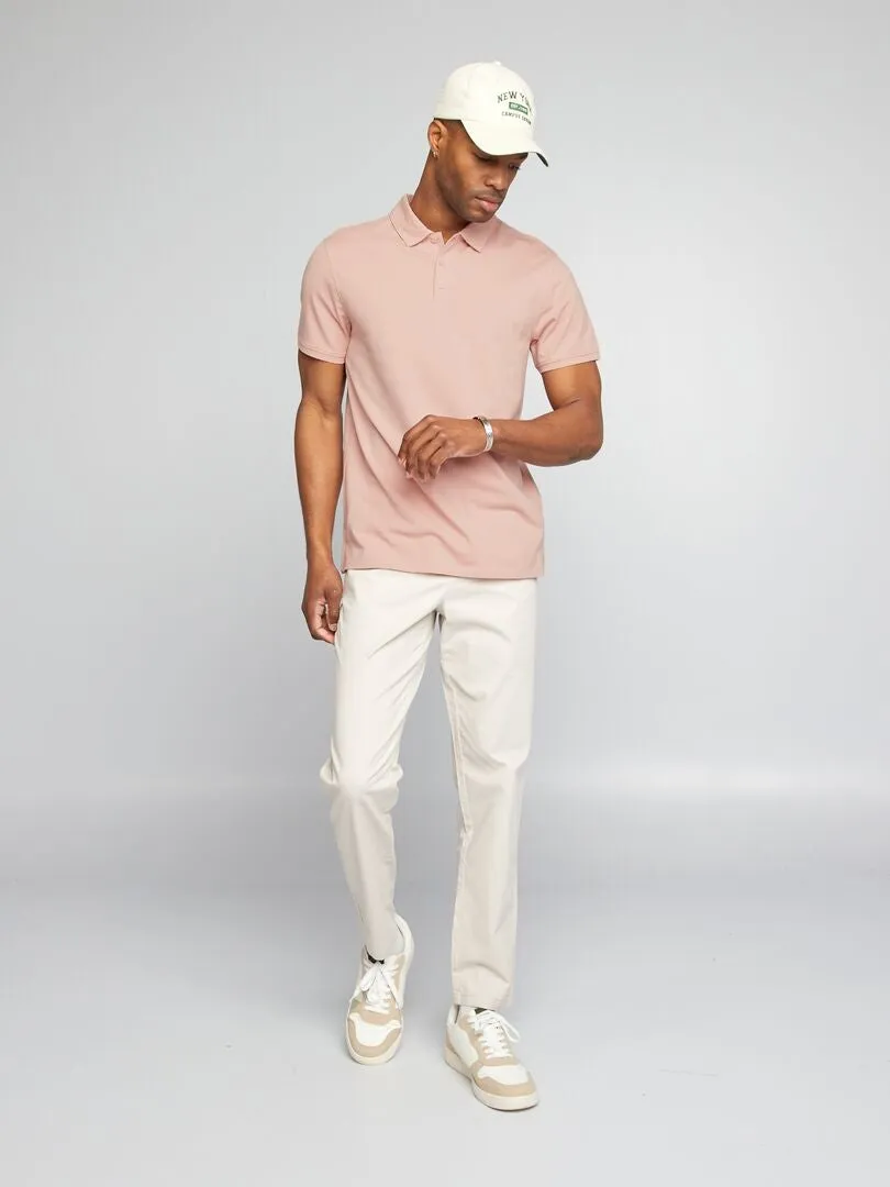 Polo elástico slim fit - ROSA